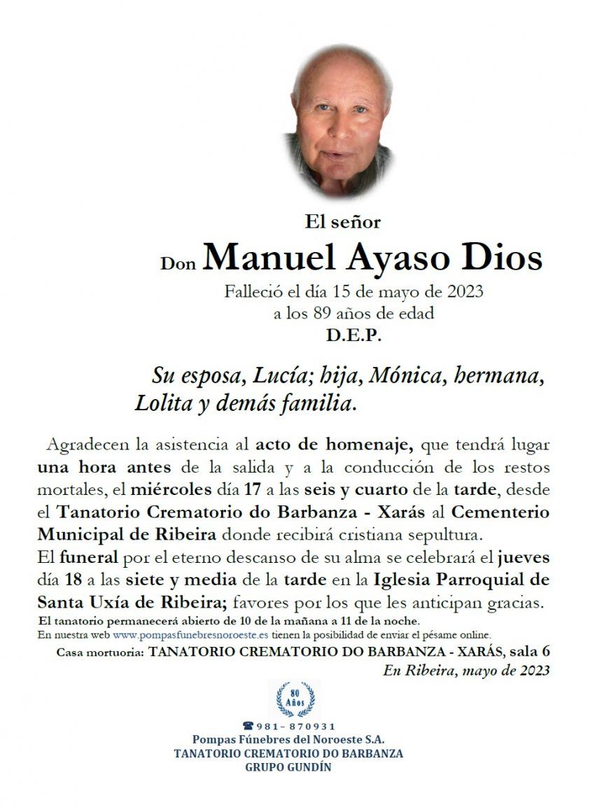 Ayaso Dios, Manuel