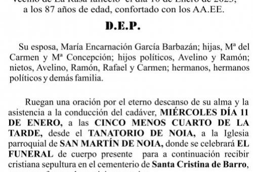 Esquela Ageitos   Rafael Saez Lestón