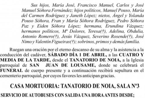 23 03 ESQUELA   José Sóñora Sóñora