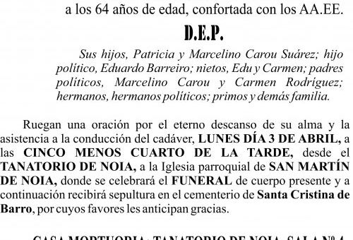 23 02  ESQUELA   manuela suarez romero