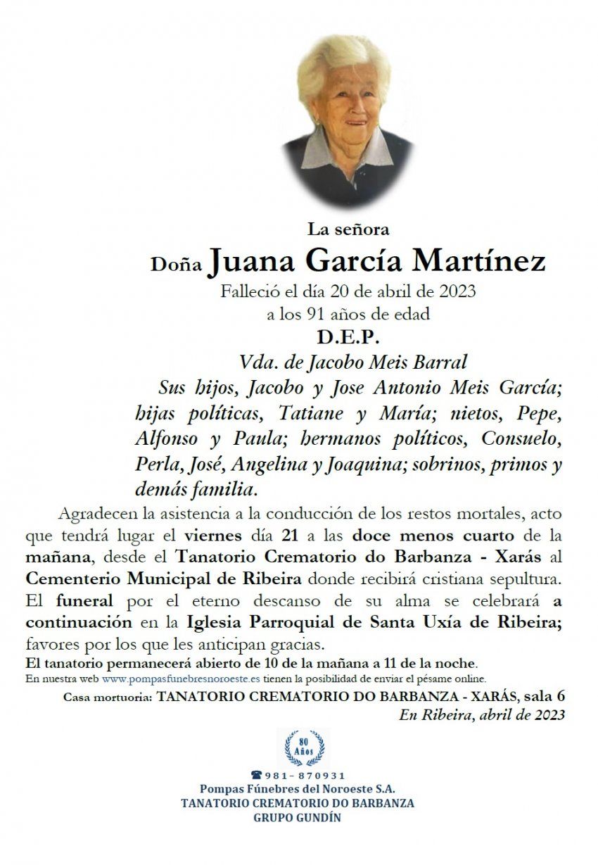 Garcia Martinez, Juana
