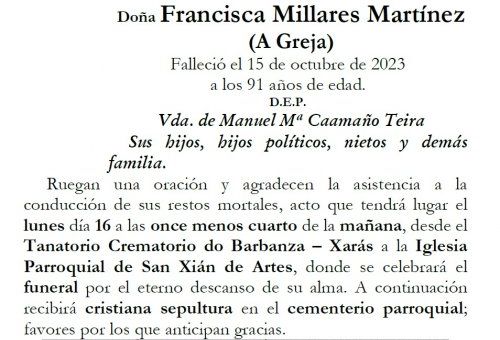 Millares Martinez, Francisca
