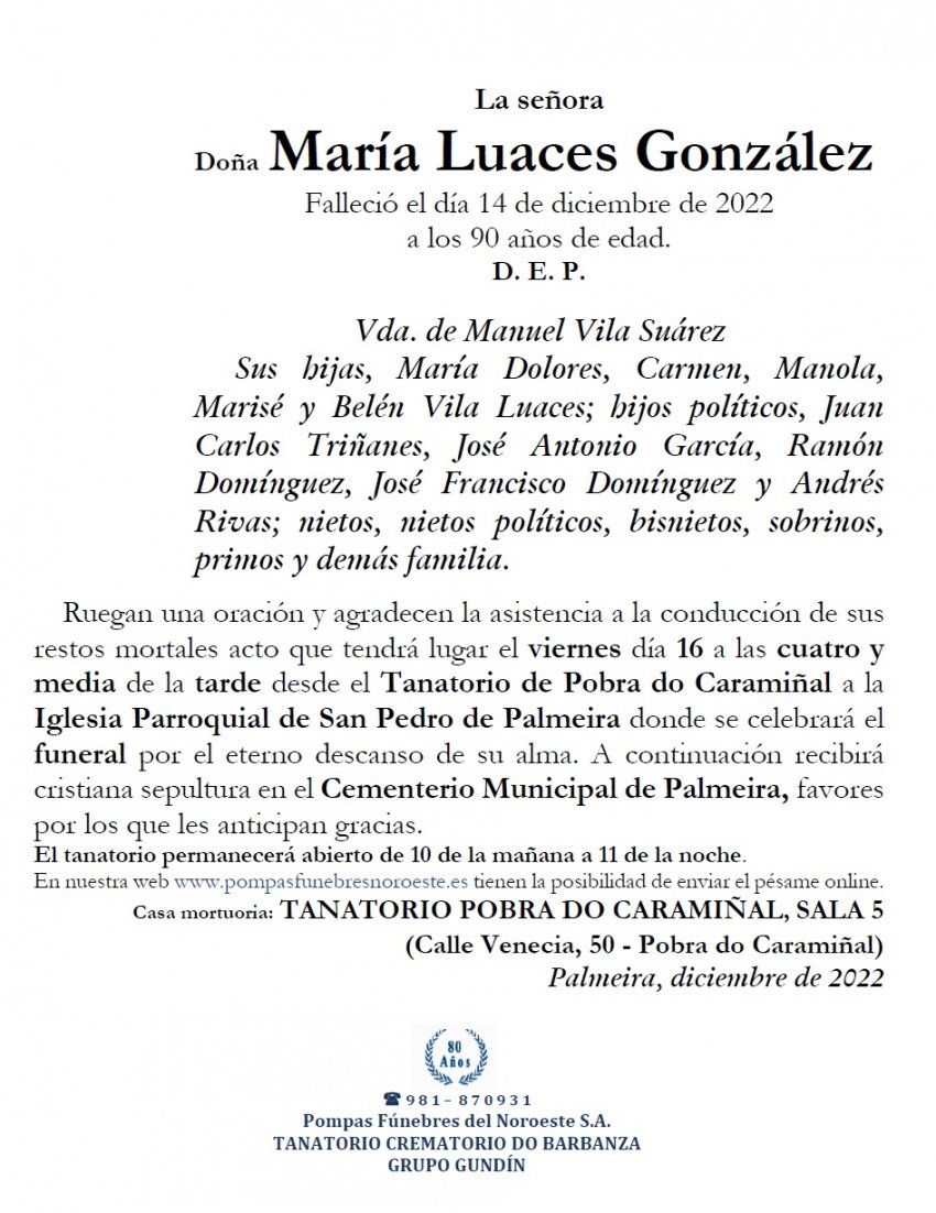 Luaces Gonzalez, María