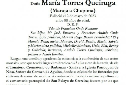 Torres Queiruga, Maria