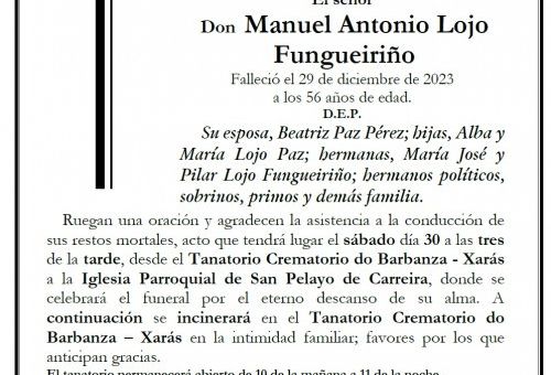 Lojo Fungueiriño, Manuel Antonio