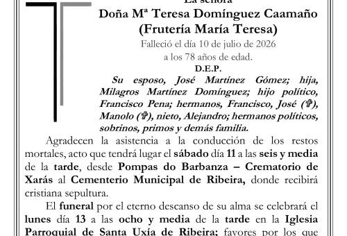 Tana Xaras Ribeira maria teresa dominguez caamaño con foto 1