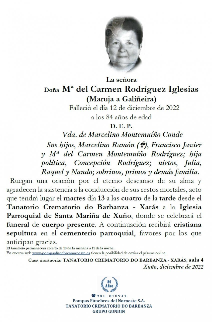 Rodriguez Iglesias, Mª del Carmen