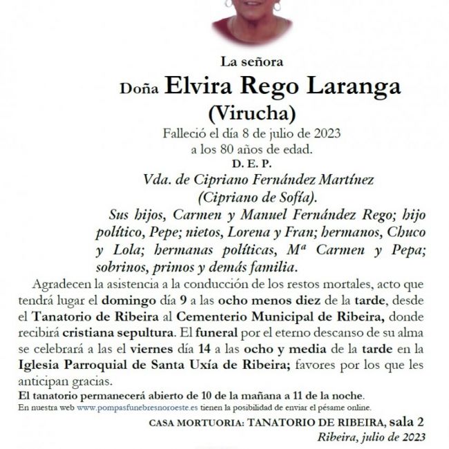 Rego Laranga, Elvira
