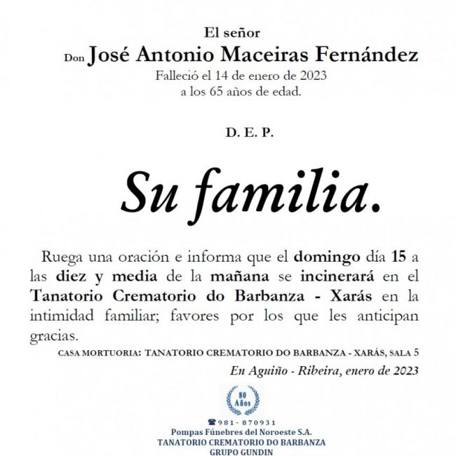 Maceiras Fernández, José Antonio