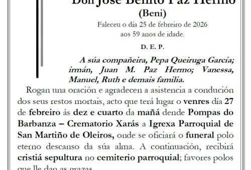 Paz Hermo, José Benito