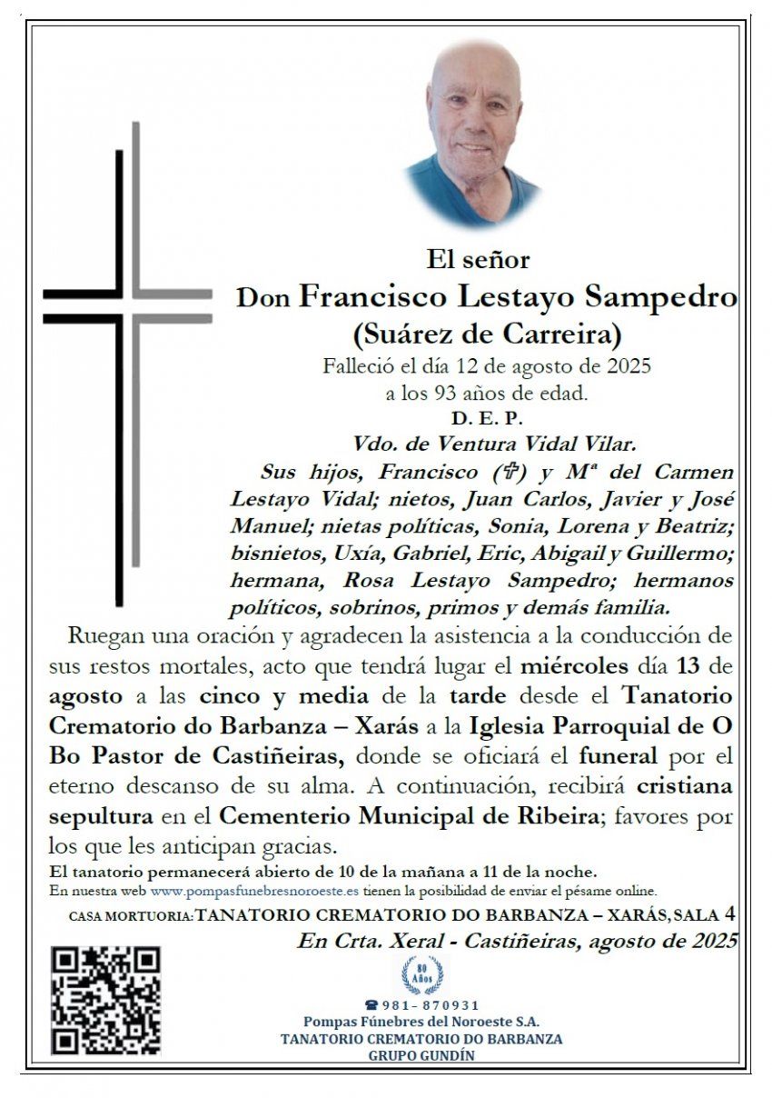 Lestayo Sampedro, Francisco