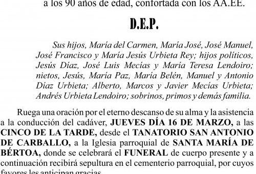 23 03  ESQUELA   Consuelo Rey Paz