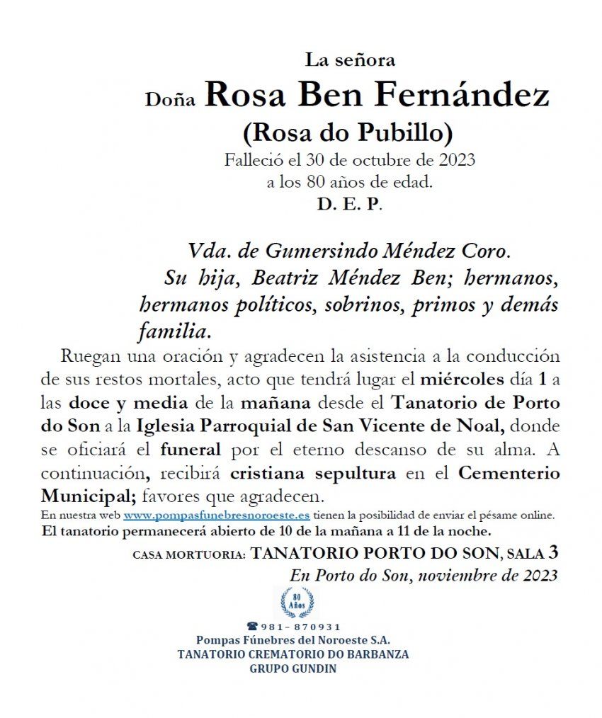 Ben Fernandez, Rosa