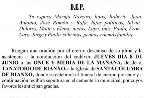 Esquela, Roberto Hernandez Suarez
