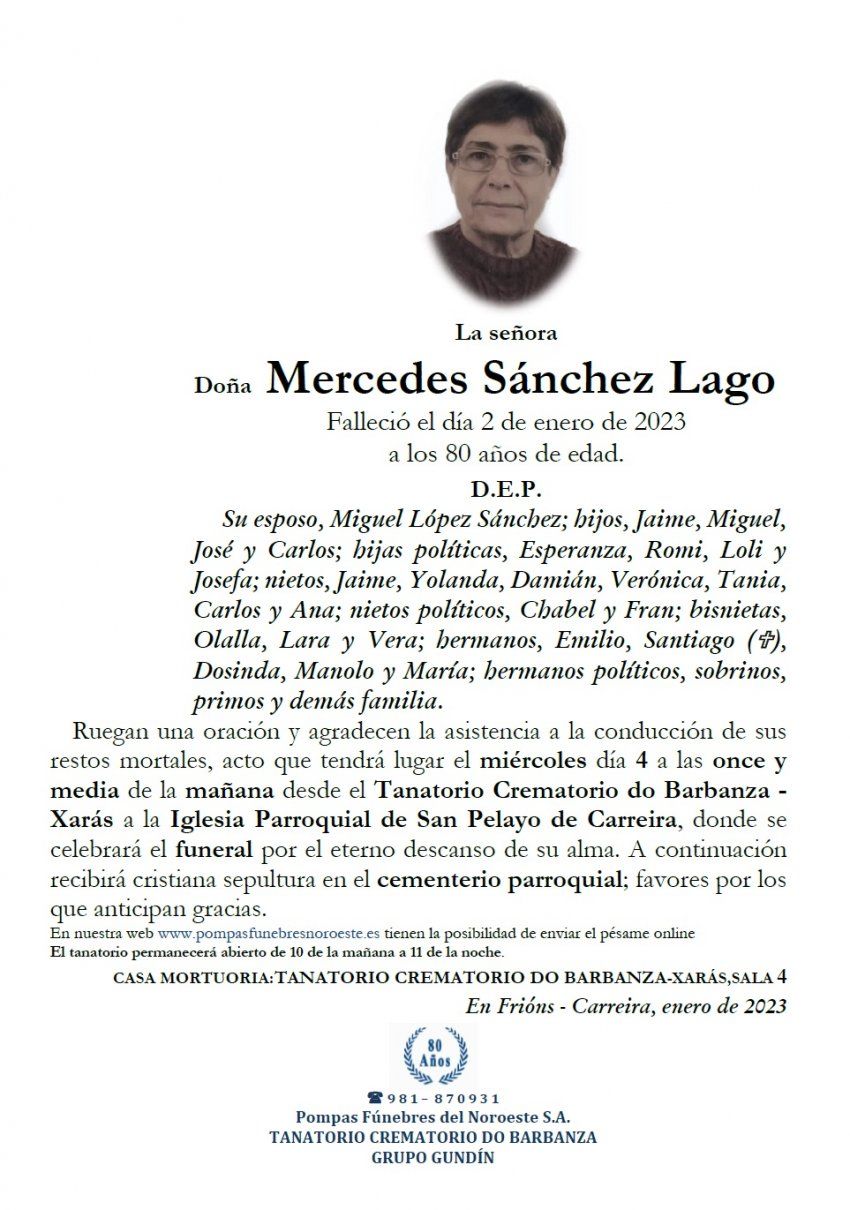 Sánchez Lago, Mercedes