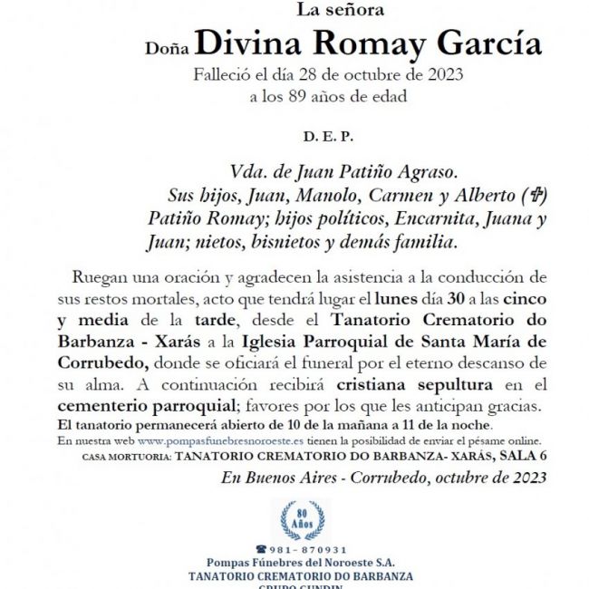Romay Garcia, Divina