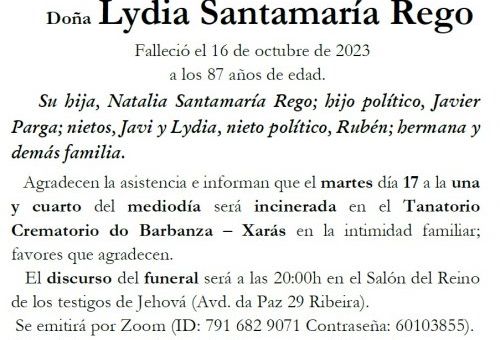 Santamaria Rego,Lidia