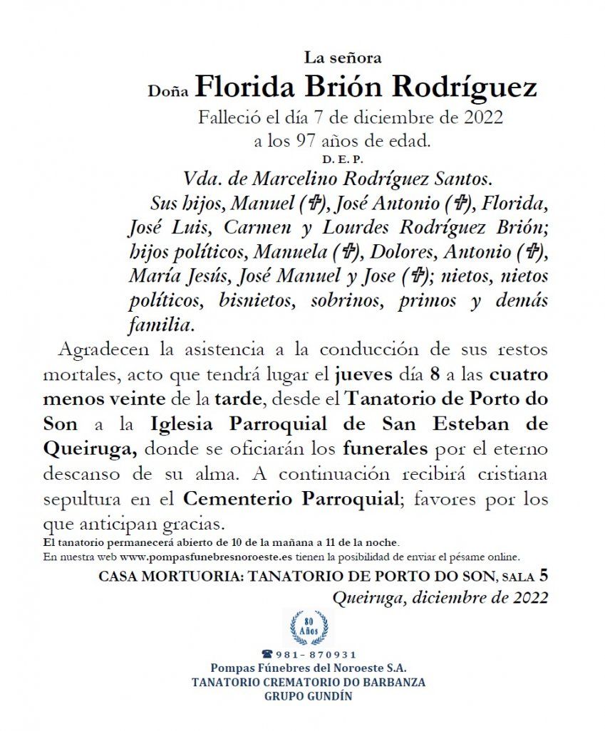 Brión Rodríguez, Florida