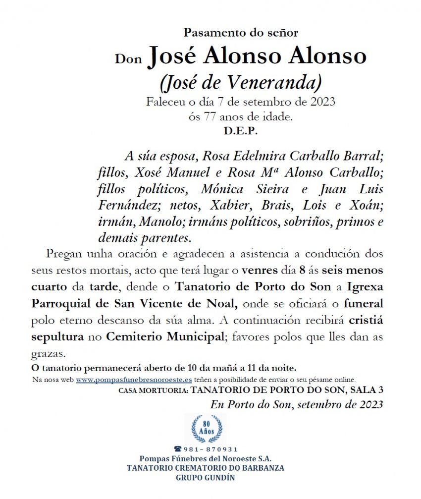 Alonso Alonso, José