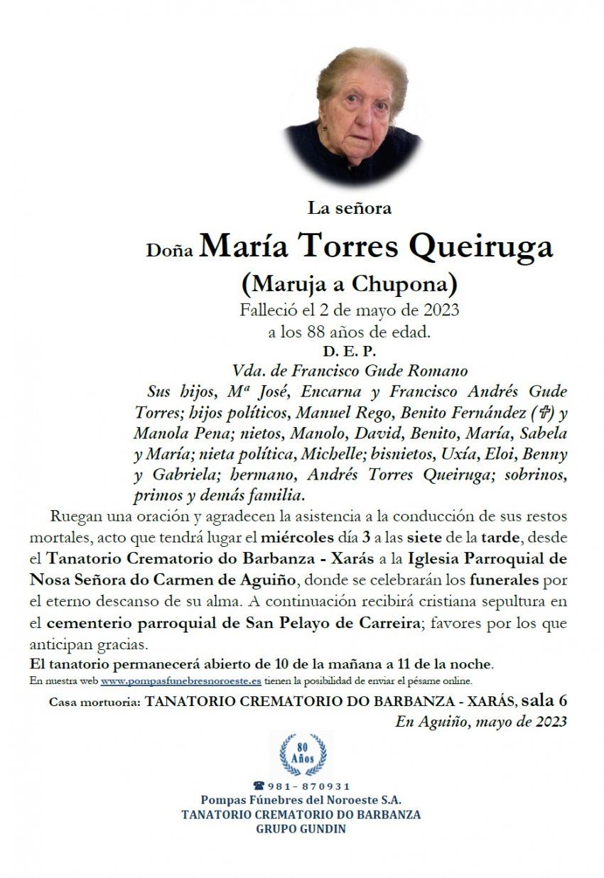 Torres Queiruga, Maria