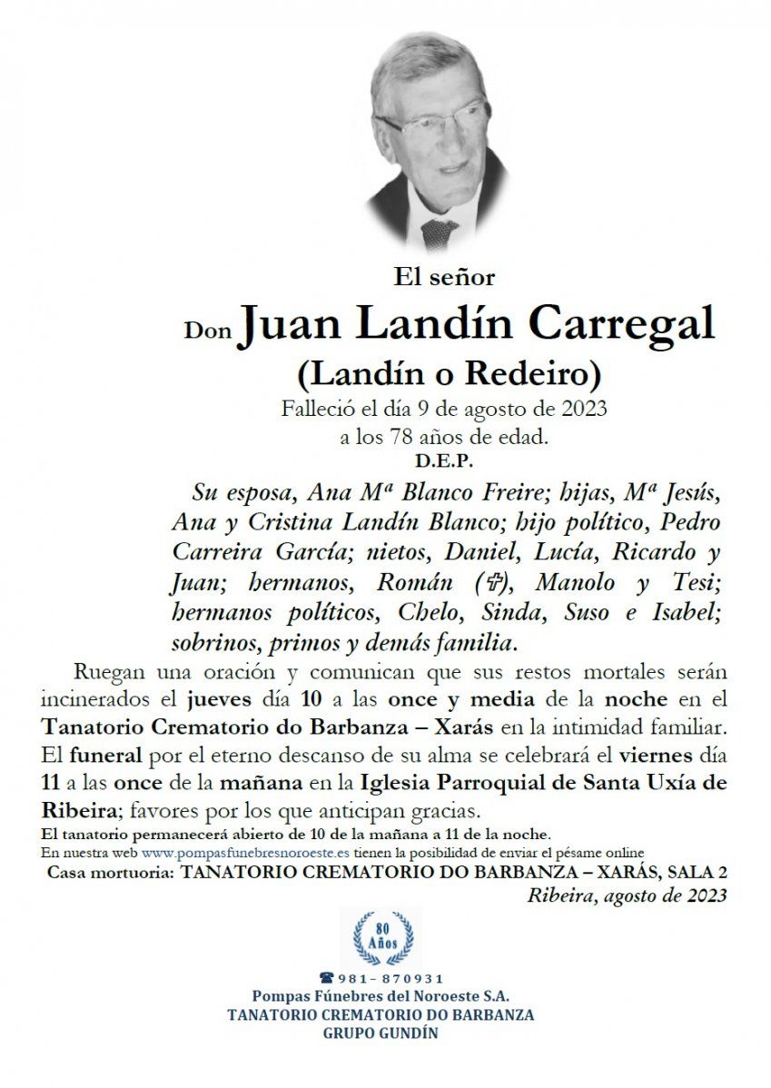 Landín Carregal, Juan