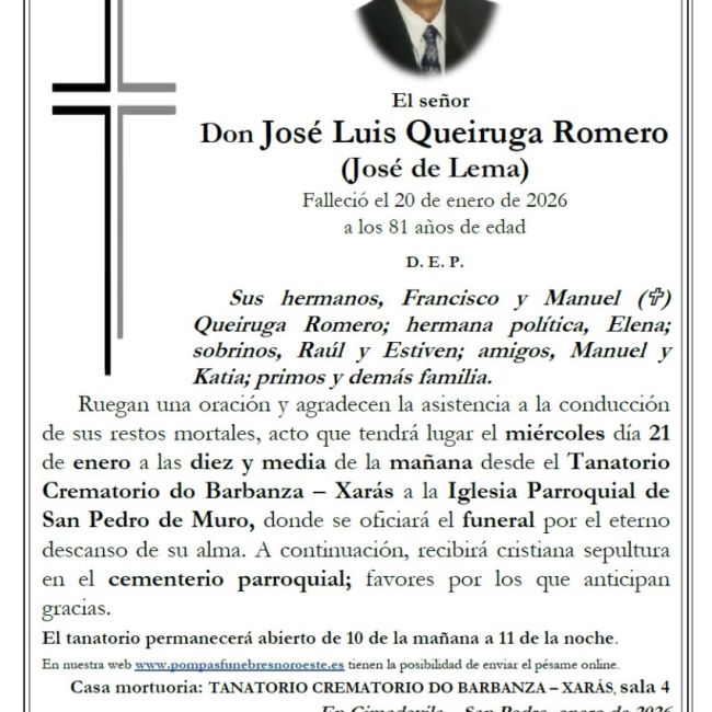 Queiruga Romero, Jose Luis