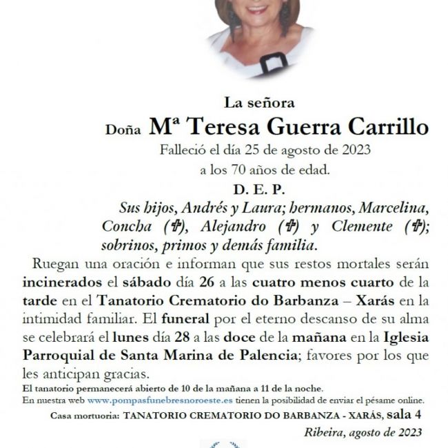 Guerra Carrillo, Maria Teresa