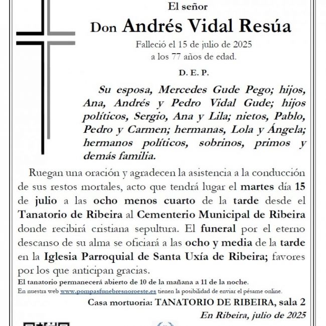 Vidal Resua, Andres