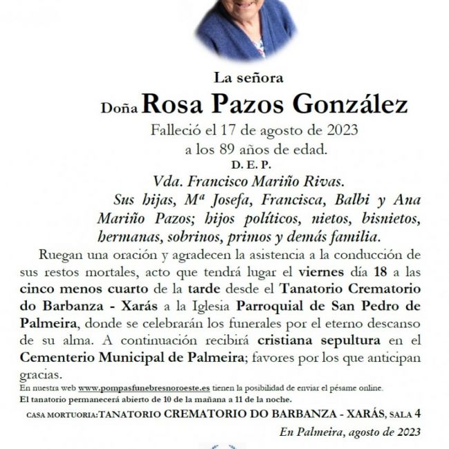 Pazos Gonzalez, Rosa