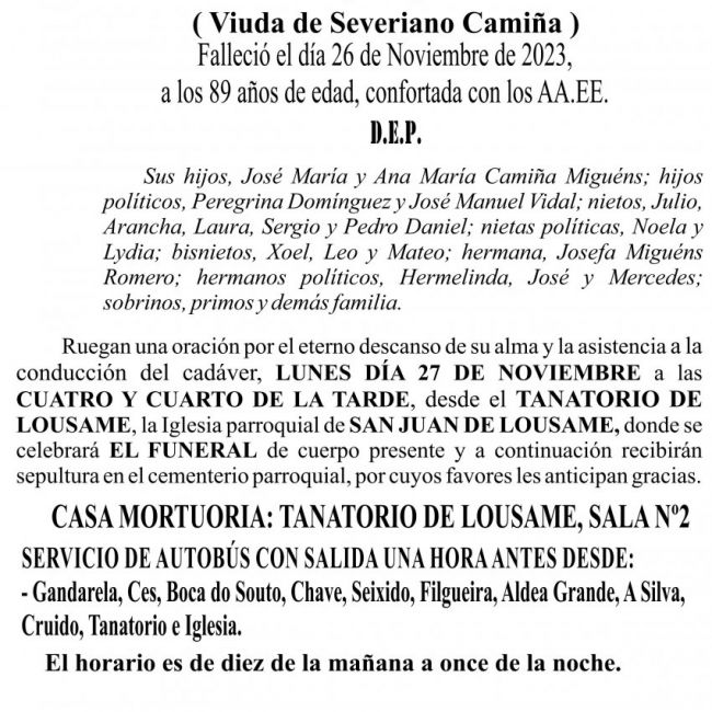 11 23 Esquela María Miguéns Romero