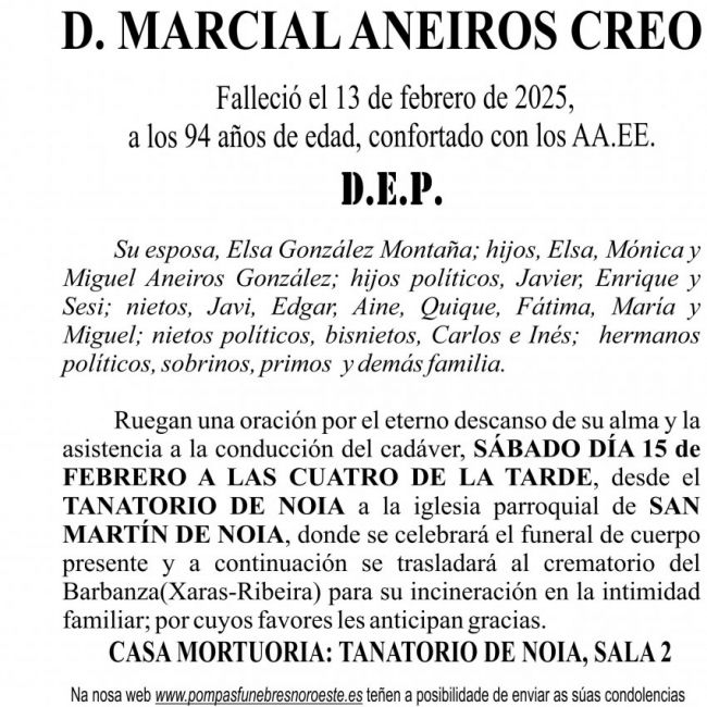 Esquela AZUL 25 Marcial Aneiros Creo