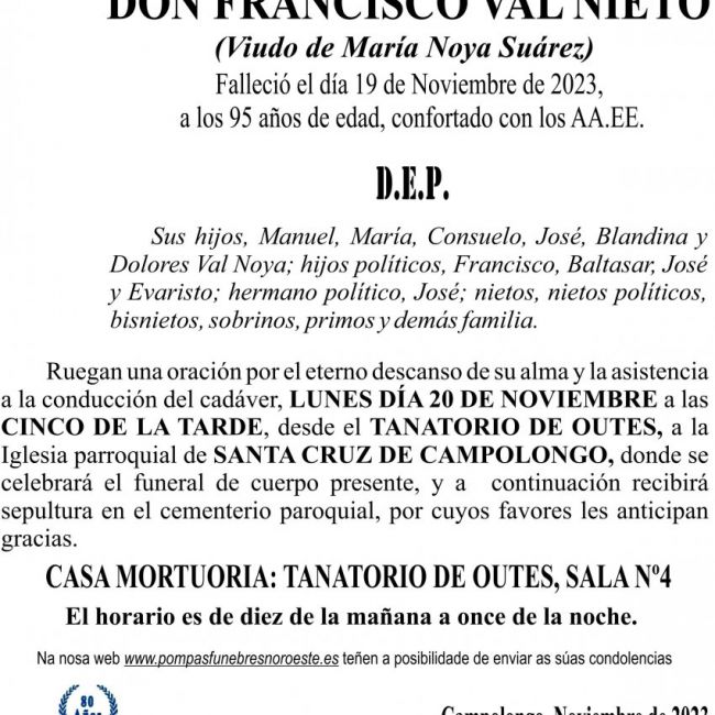 11 23 Esquela Francisco Val Nieto
