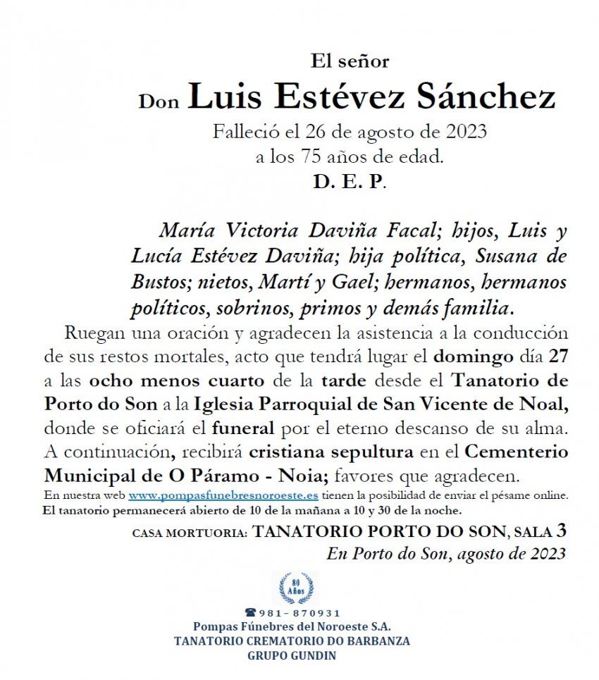 Estevez Sanchez, Luis