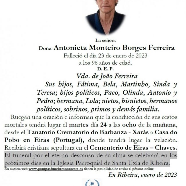 Monteiro Borges Ferreira, Antonieta