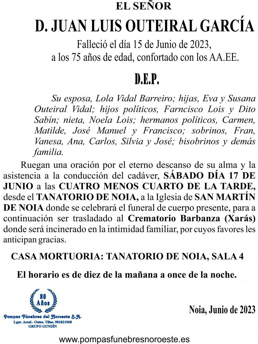 23 06 Esquela, Juan Luis Outeiral García