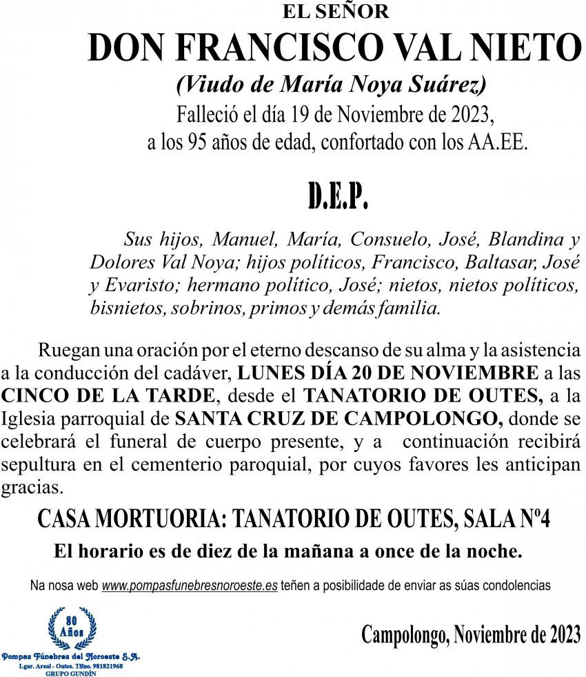 11 23 Esquela Francisco Val Nieto