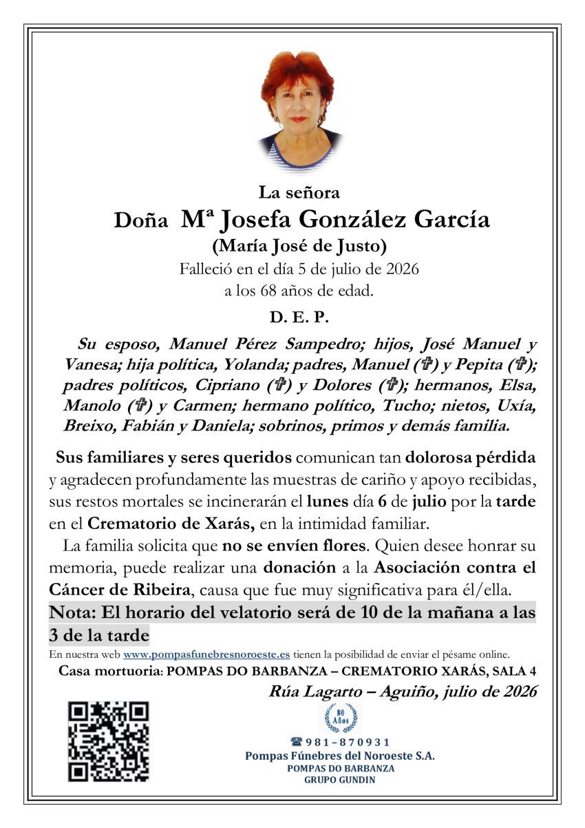 TANA XARAS RIBEIRA INCINERACIÓN María Josefa González Garcia