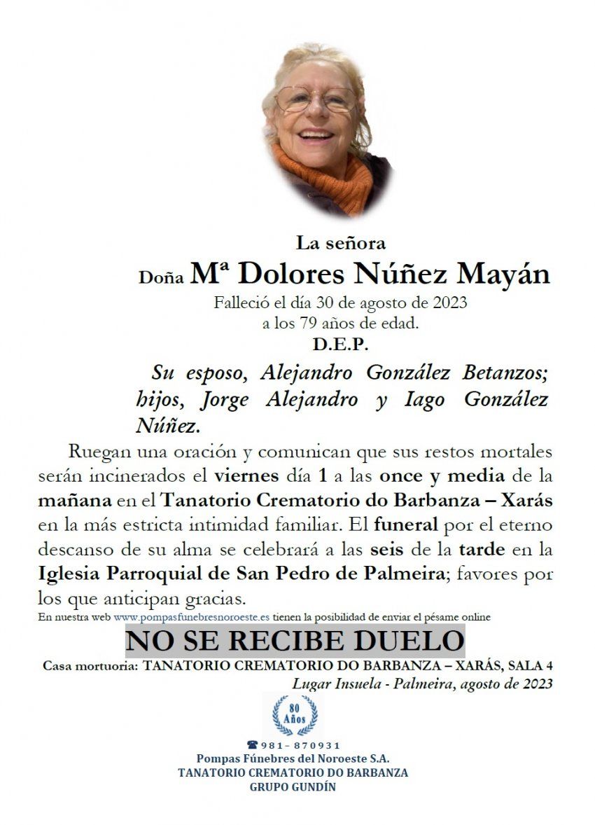 Nuñez Mayan, Mª Dolores