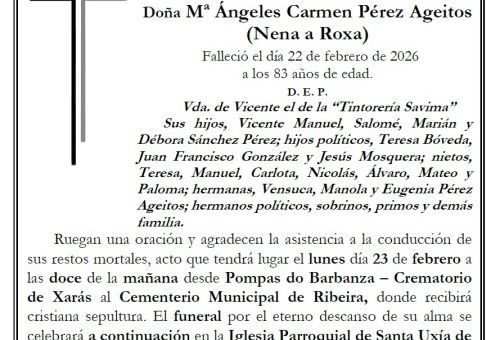 Perez Ageitos, M Angeles Carmen