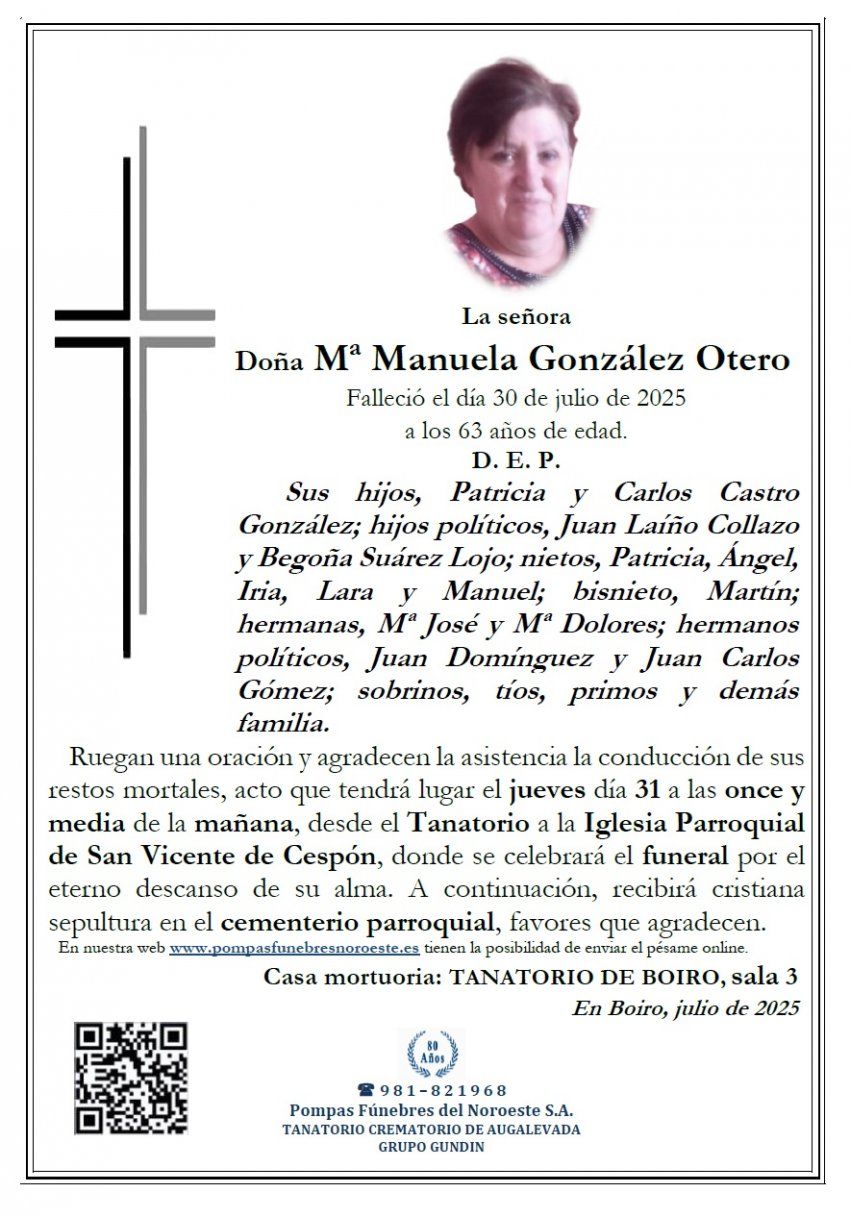 Gonzalez Otero, Mª Manuela