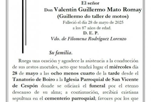 Valentín Guillermo Mato Romay web