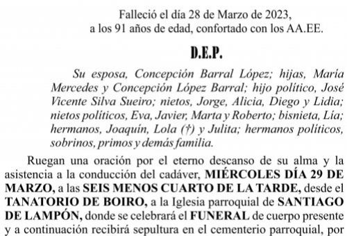 23 03 ESQUELA   Manuel López Souto