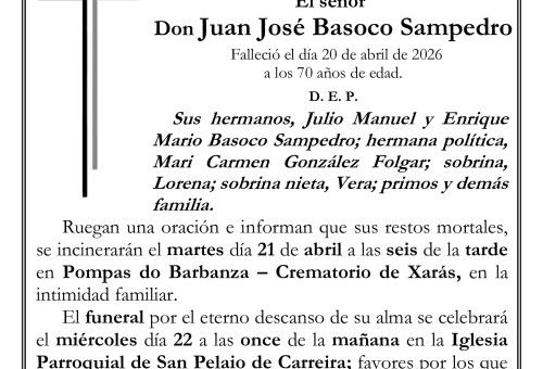Tana Xaras Incineracion Carreira Juan jose Basoco Sampedro
