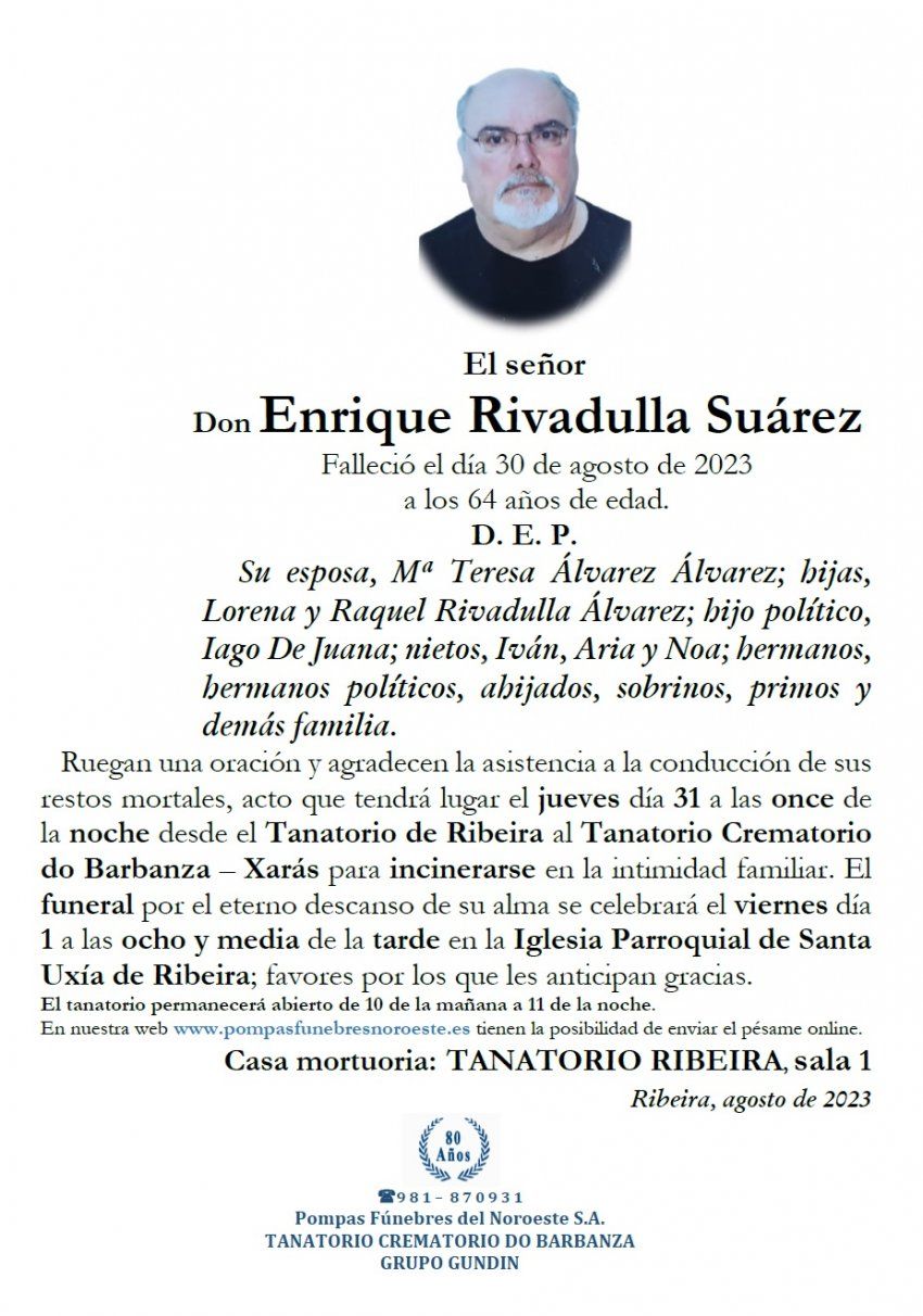 Rivadulla Suárez, Enrique