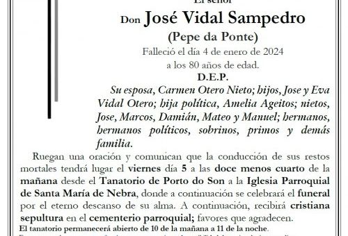 Vidal Sampedro, Jose