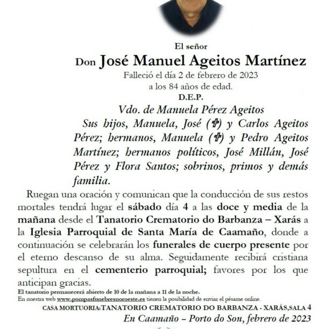 Ageitos Martínez, José Manuel