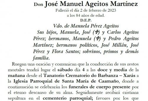 Ageitos Martínez, José Manuel