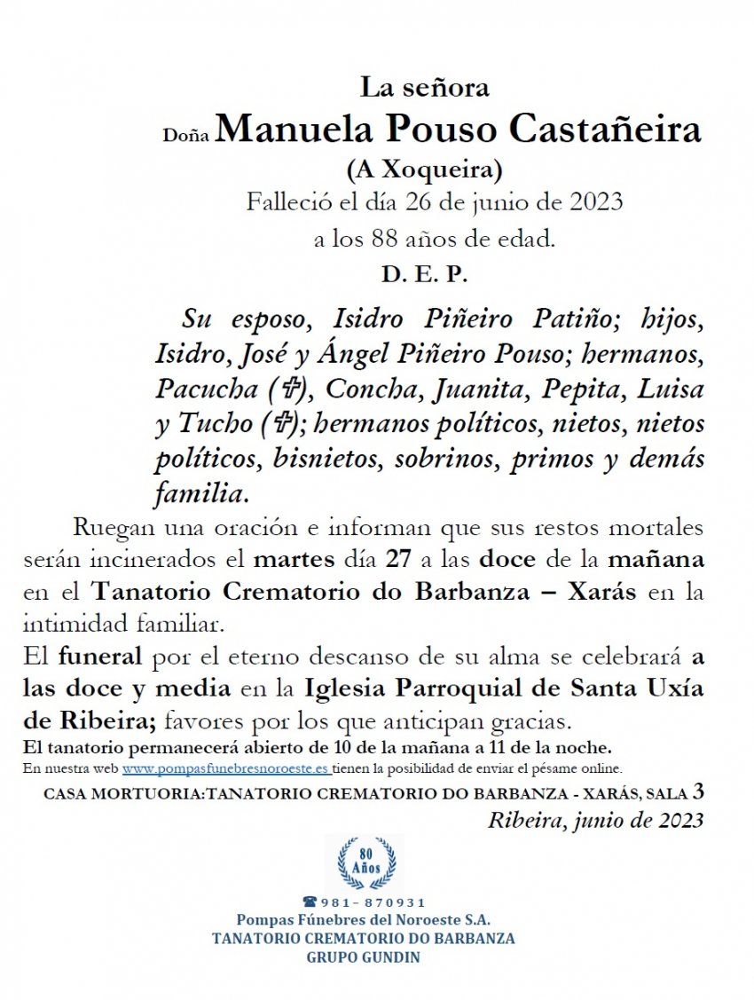 Pouso Castañeira, Manuela