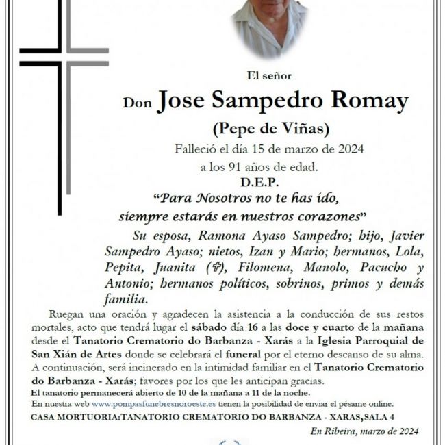 esquela Jose Sampedro Romay