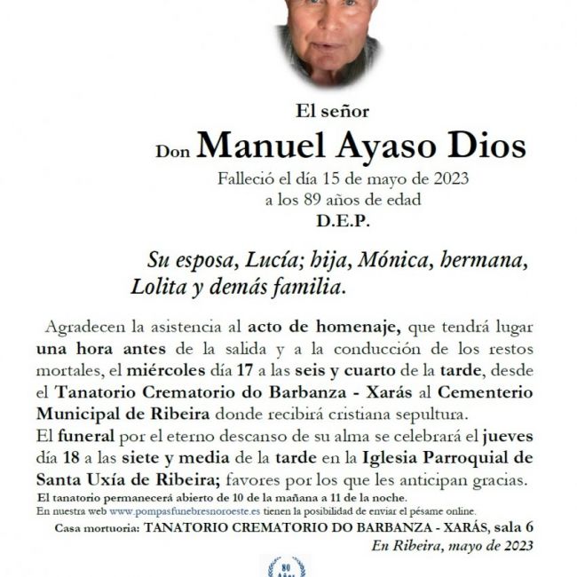 Ayaso Dios, Manuel